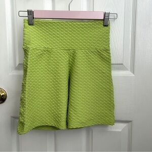 Booty by Brabants Lime Textured Workout  Shorts one size